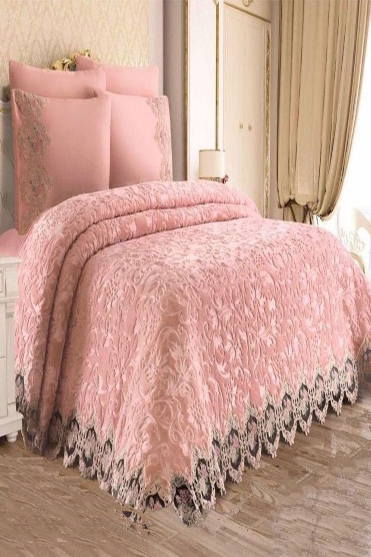 Belloo Home Battaniyeli Fransiz Gupurlu Yatak Ortusu Cift Kisilik Fiyati Yorumlari Trendyol