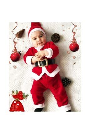 12 Ay Noel Baba Kostüm, Yılbaşı Kostüm Yeniyıl Bebek Çocuk Giyim Tulum PRA-2520230-6913