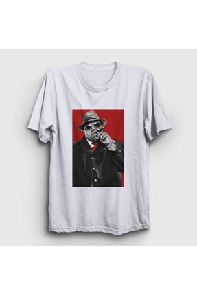 Unisex Beyaz Gangsta The Notorious Bıg Tişört 40752tt