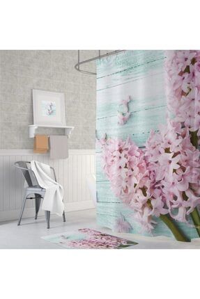 Tropik Lilac Banyo Duş Perdesi Tek Kanat 1x120x200 BAPTHLILAC120