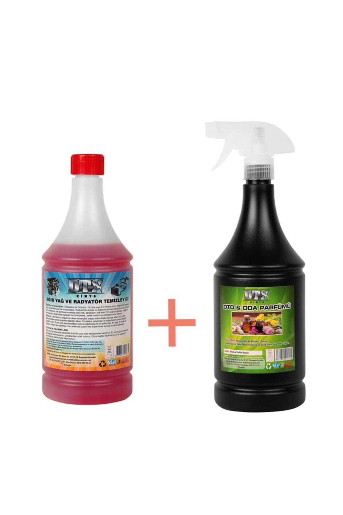 Oto Kalorifer Ve Petek Temizleme Ilacı Yağ Sök. Etkili 1 Litre & Oto Oda Ve Kokusu 500 ml