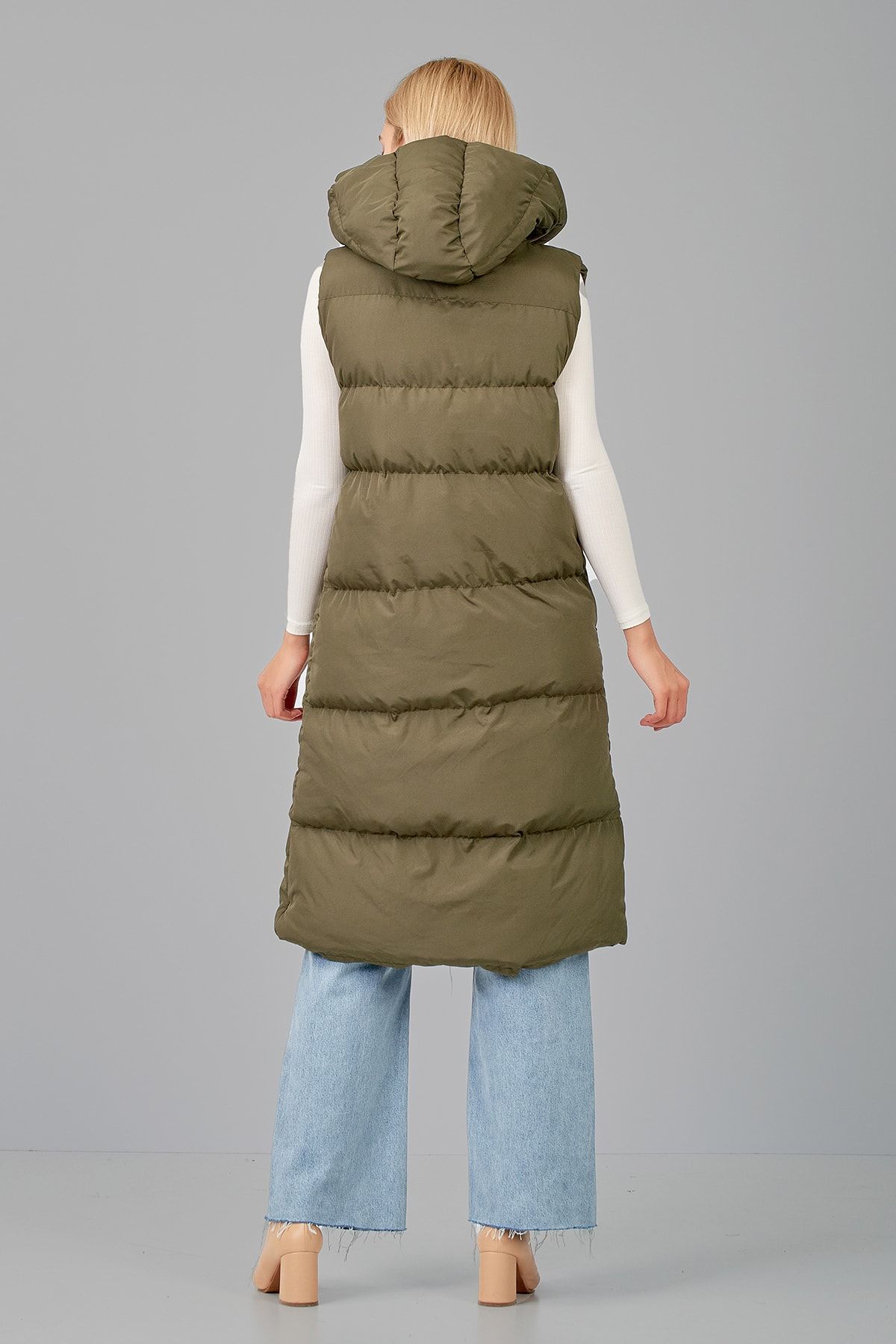 ladyzey-Women's Long Hooded Puffer Vest 5