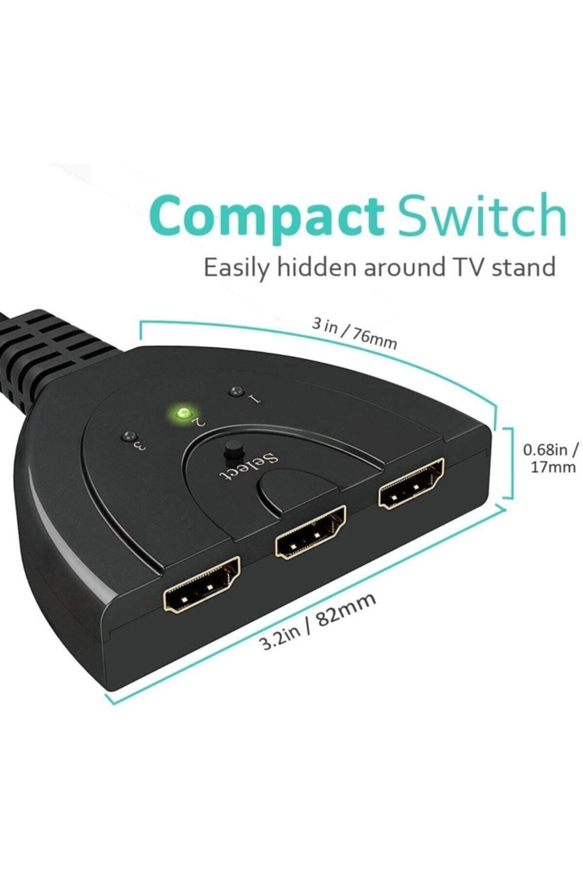 Coverzone-Full Hd 4K HDMI Multiplexer Multiplexer Swtich 3 Input 1 Output Multiplexer HDMI Grnt-1 3