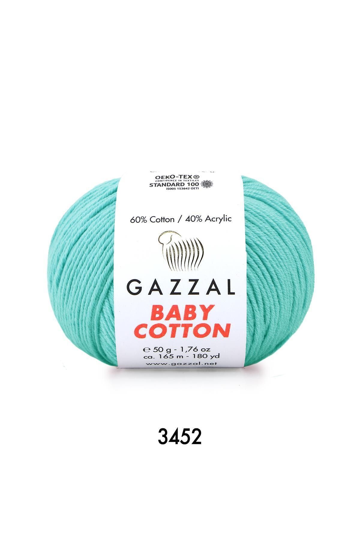 Gazzal Ață De Poncho Amigurumi Bumbac Bebeluş 50 Gr 3452 Ocean - One Size
