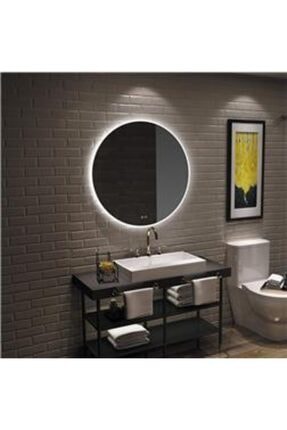 sisecam led isikli dekoratif yuvarlak ayna dresuar aynasi konsol aynasi lavabo aynasi 85cm cap fiyati yorumlari trendyol