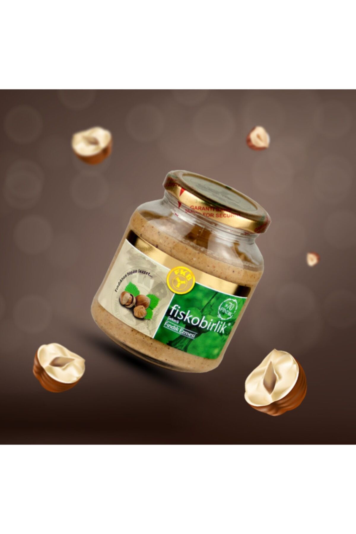 Fiskobirlik %100 Natural Hazelnut Paste With Sugar (Sekerli Findik Ezmesi)