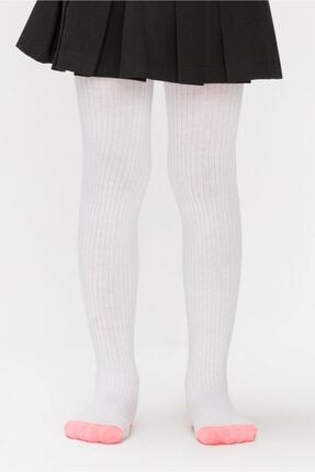 6 Adet Beyaz Renk Triko Külotlu Çorap p6w2-1033