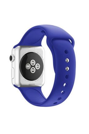 Apple Watch 42 44 Mm Silikon Kordon Saks Mavi bilişimakıllısaatkordon