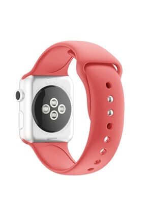 Apple Watch 42 44 Mm Silikon Kordon Mercan Rengi bilişimakıllısaatkordon