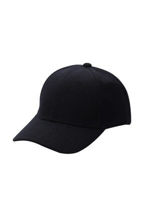 Siyah Spor Şapka Unisex Arkası Cırtlı Ayarlanabilir SAPKA-KASKET-SPOR