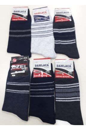 Erkek Ekonomik Likralı Uygun Çorap Kampanyalı 12 Li Paket ES56408457