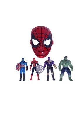 Işıklı Hulk Spiderman Thanos Ve Kaptan Amerika Spiderman Maskeli Süper Kahramanlar 1999