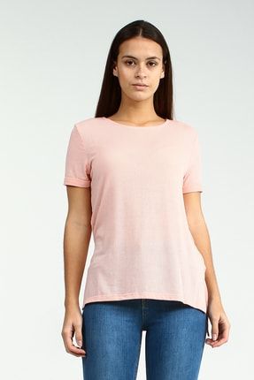 Pudra Kadın Sıyah Spor Slim Kısa Kol T-shirt UCB142500A29 - RPT