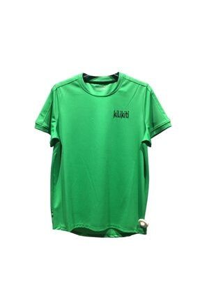 Unisex Genç / Çocuk Spor T-shirt Bisiklet Yaka Yeşil KU001-002-750