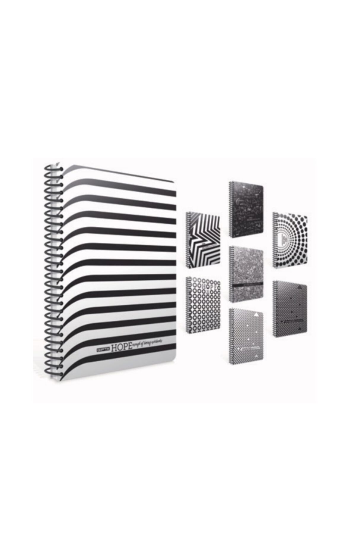 Gıpta-Hope Spiral Offset Pp Cover Notebook 19x26cm 80 Sheets Lined (Pack of 4) 1190 1
