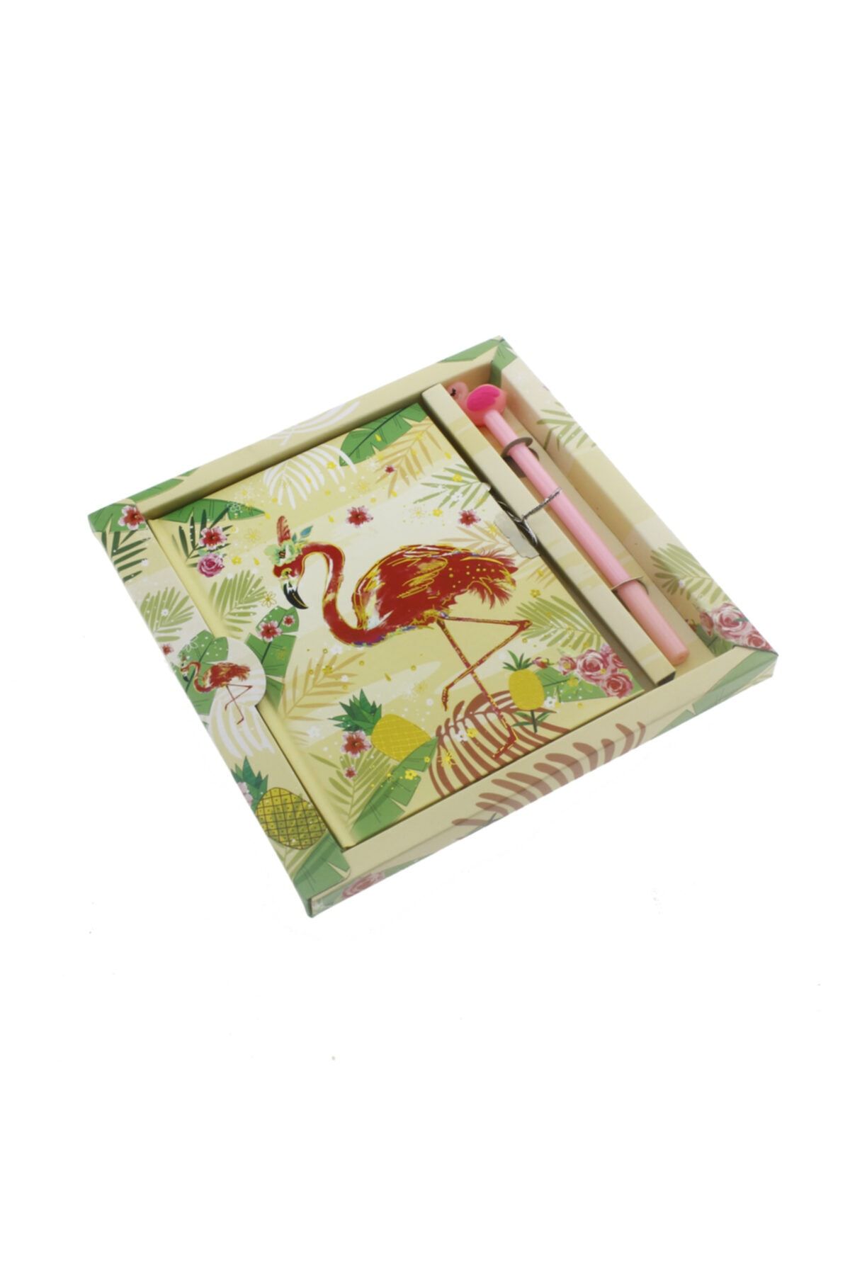 mutlu adım-13x18cm Flamingo Memory Book and Pen Set 2