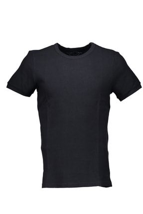 Siyah Erkek Sıyah Spor Regular Kısa Kol T-shirt UCE143776A41