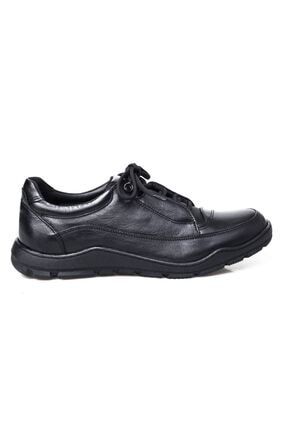 Siyah Hakiki Deri Comfort Taban Bağcıklı Erkek Günlük Ayakkabı • A21ekknp0008 A21EKKNP0008
