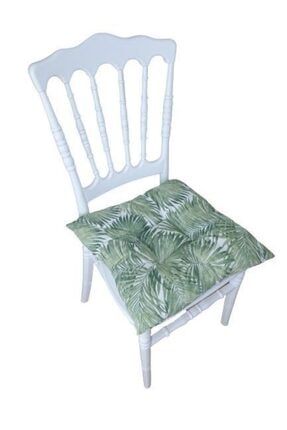 Pofidik Palmiye Yeşil Sandalye Minderi 42x42 Cm Duck Kumaş 852010