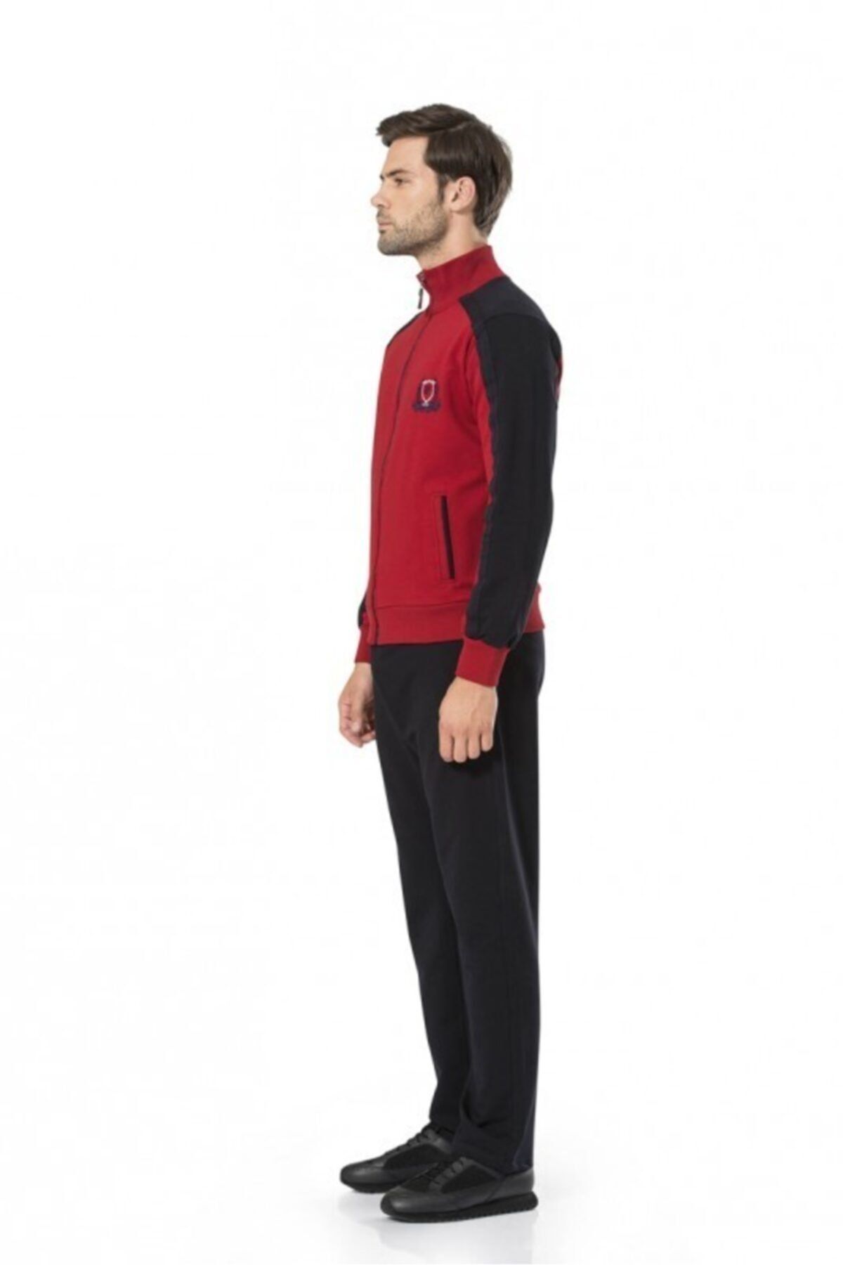ست پیژامه قرمز مردانه لباس ورزشی Claret Red 7045 Pierre Cardin