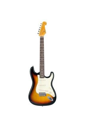 Stratocaster Elektro Gitar (3-tone Sunburst) 104081361113
