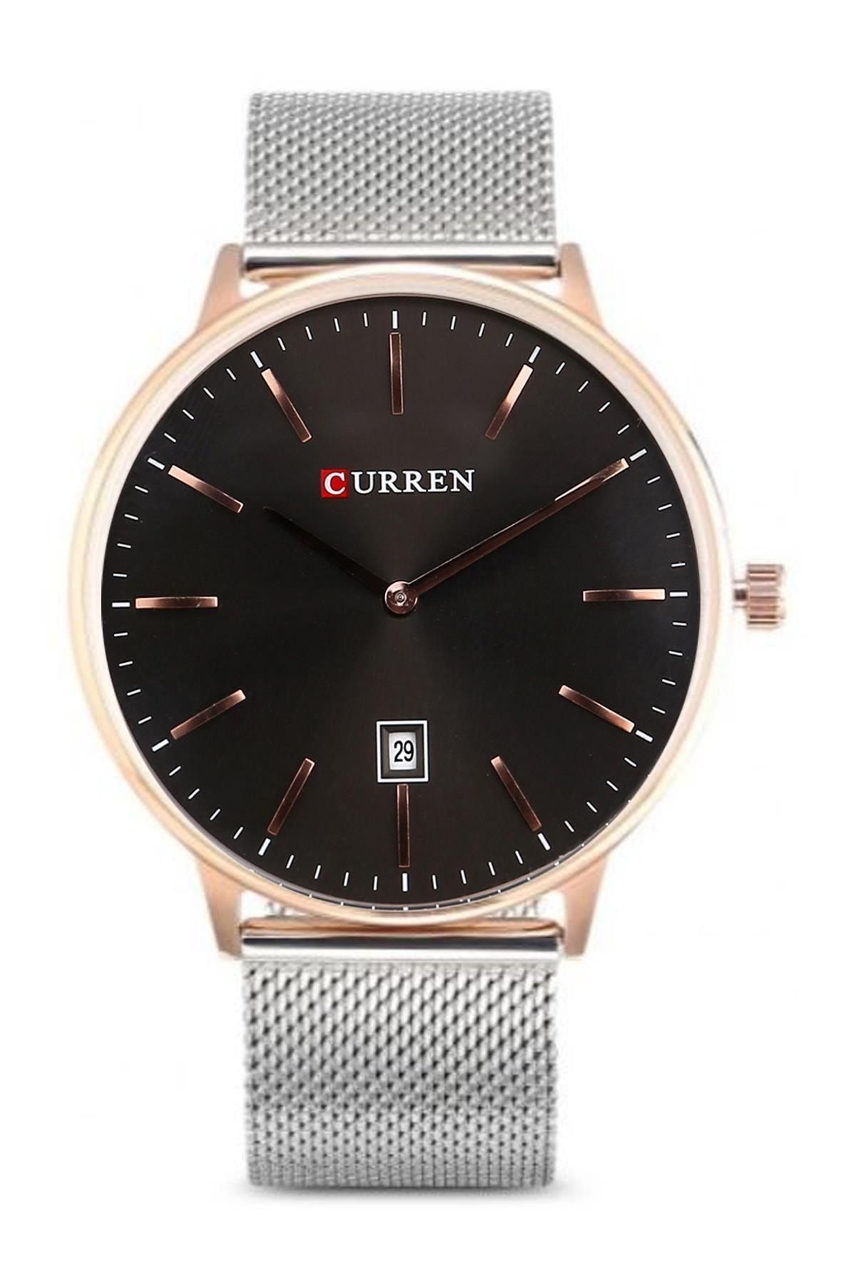 Curren 8302 Calendar Mesh Men s Wristwatch