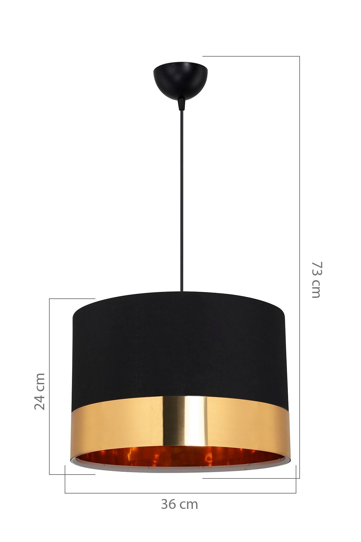 Gloria-Montreal Black Gold Single Pendant Lamp 4