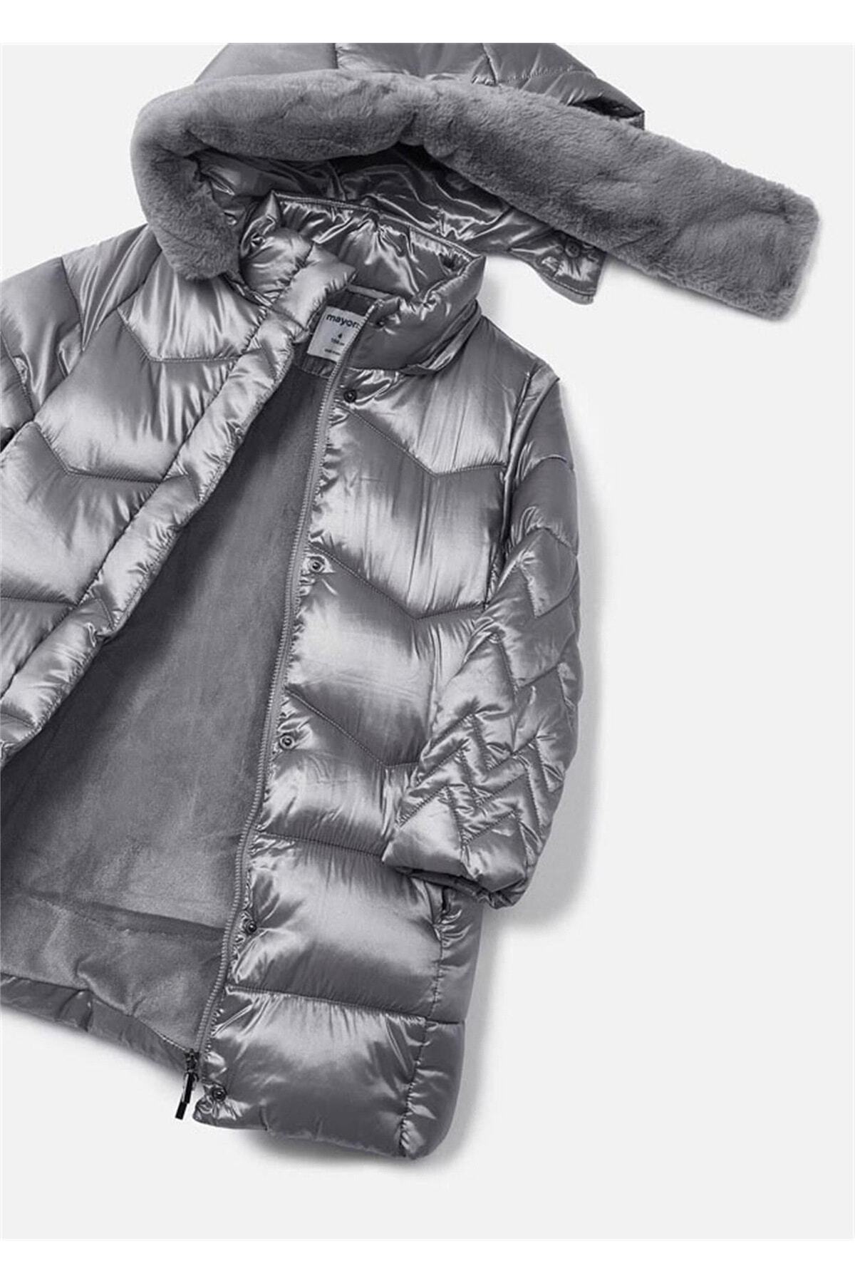 مایورال پالتو بلند دخترانه خاکستری ۴۴۸۸