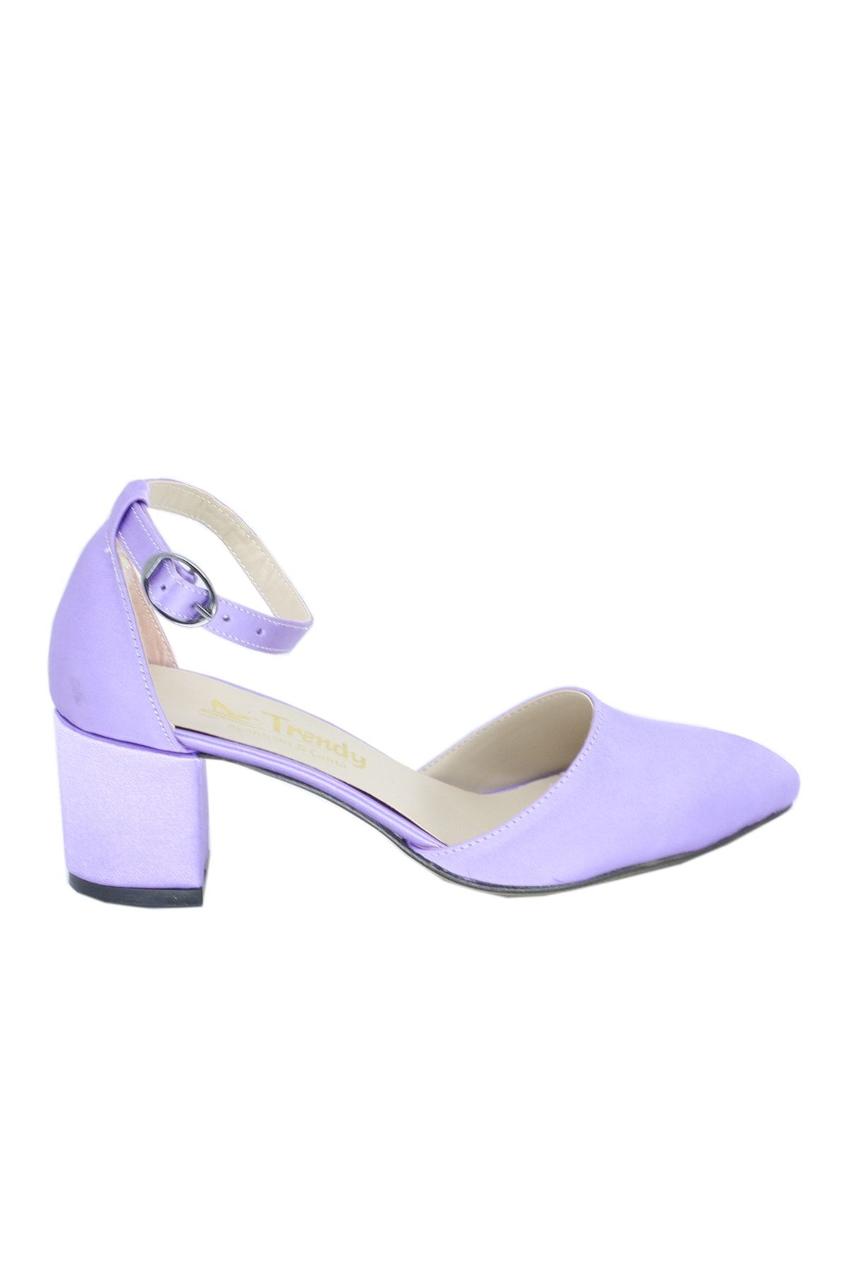 TRENDYSHOES-حذاء نسائي من الساتان بكعب سميك من Trendyshose 04069 2