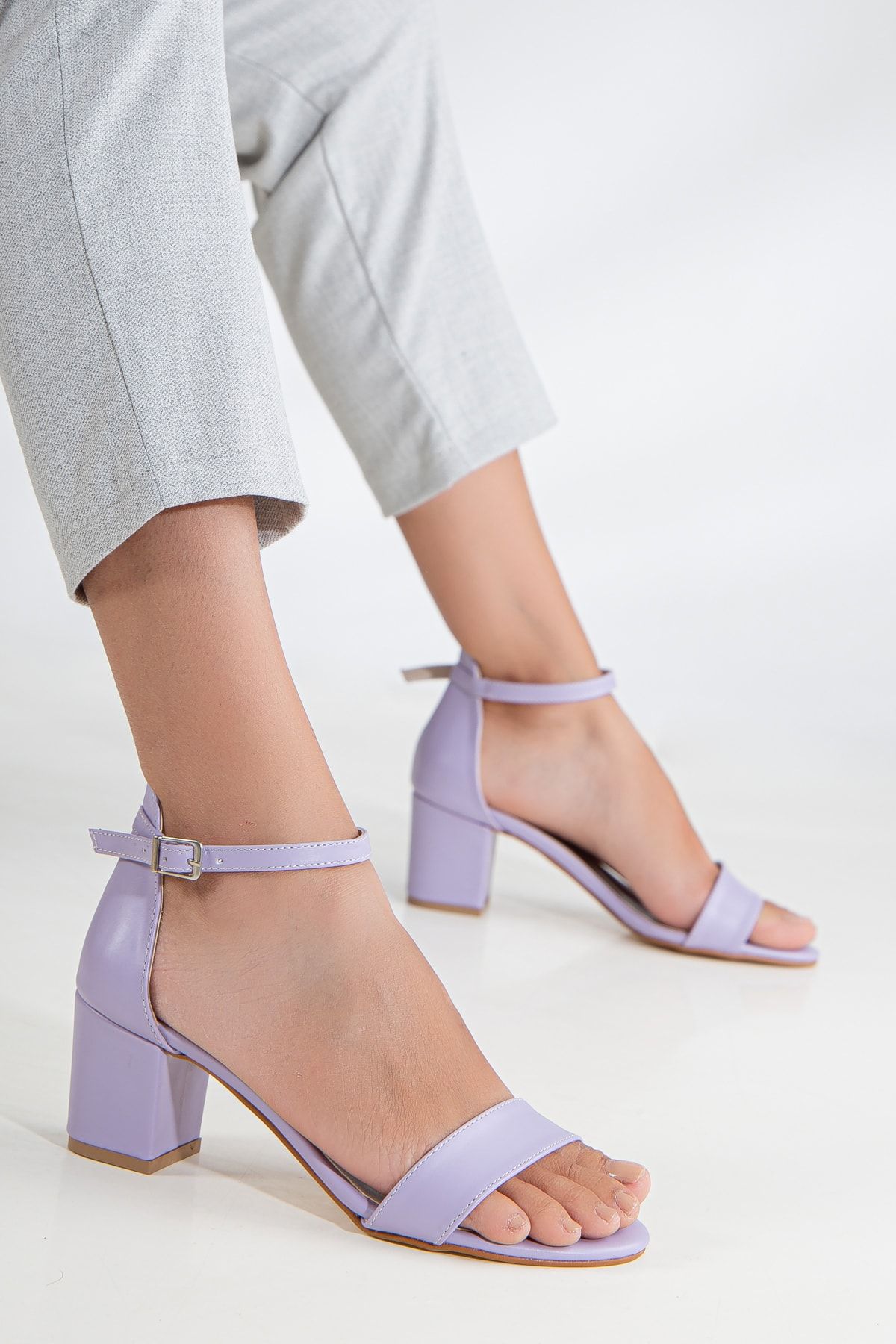 Lilac color heels clearance