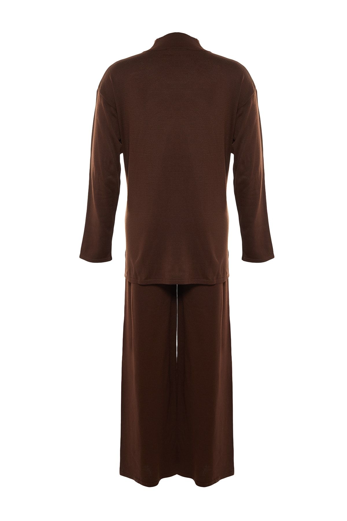 Trendyol Curve-Brown Cut Out Detailed Knitwear Top & Bottom Set 8