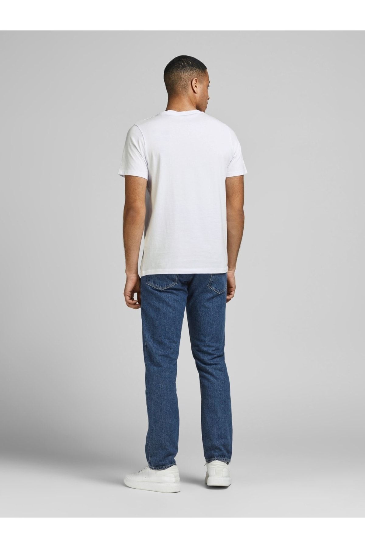 تی شرت ورزشی سفید مردانه Jack Jones یقه O Jecorp jones Jjecorp 12151955 Jack & Jones