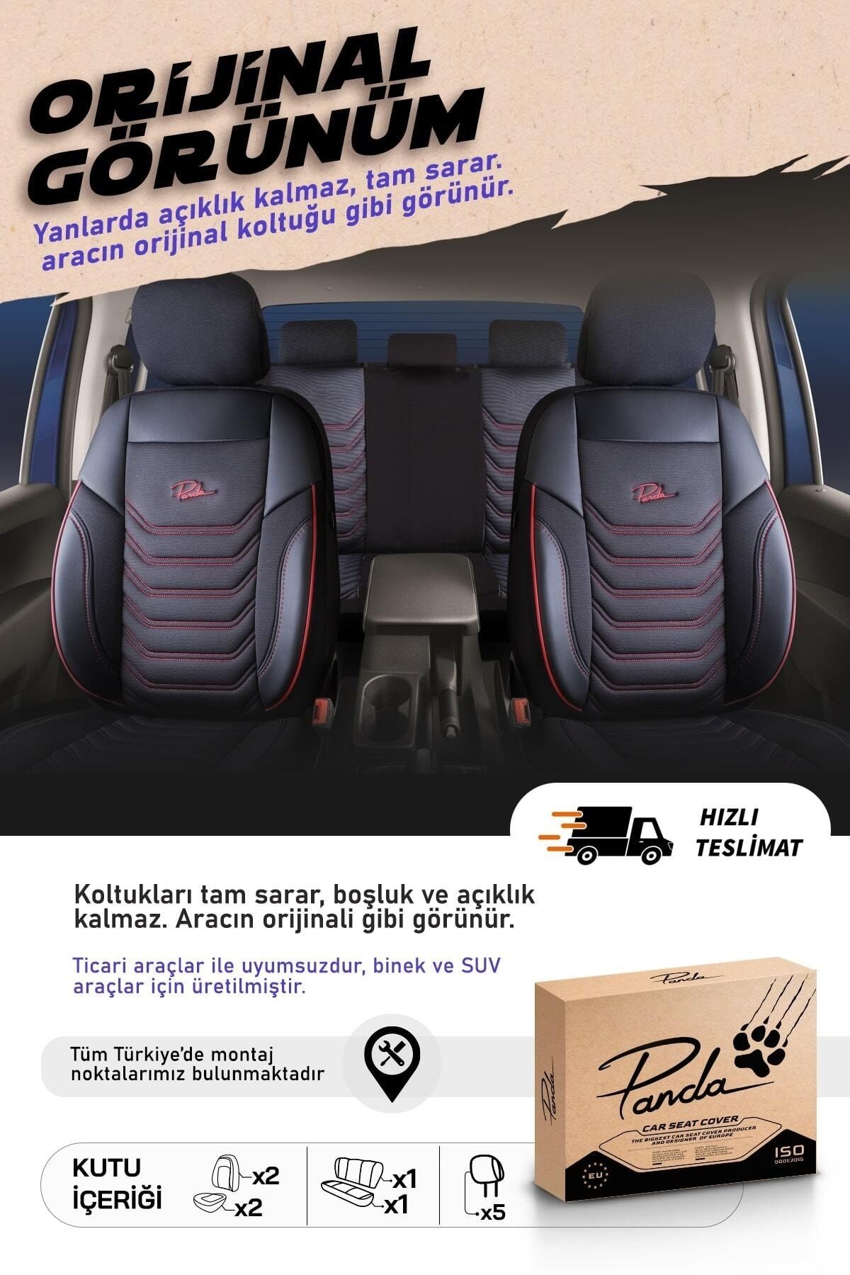 Panda Kılıf PANDA FLORİDA SERİSİ PİKE KUMAŞ OTO KOLTUK KILIFI AN8450