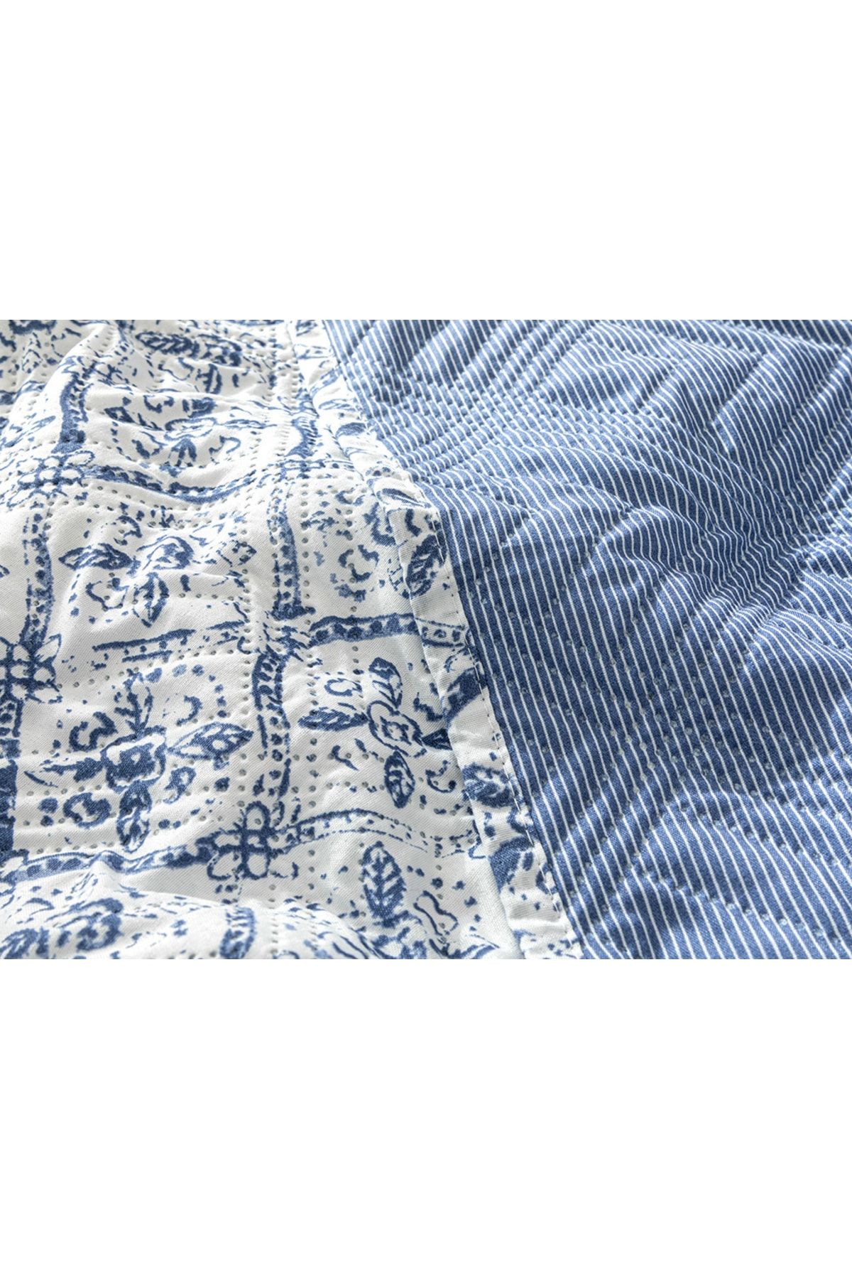 English Home-Set cuvertură de pat dublă multifuncțional Gem Roses 200x220 Cm Indigo 3