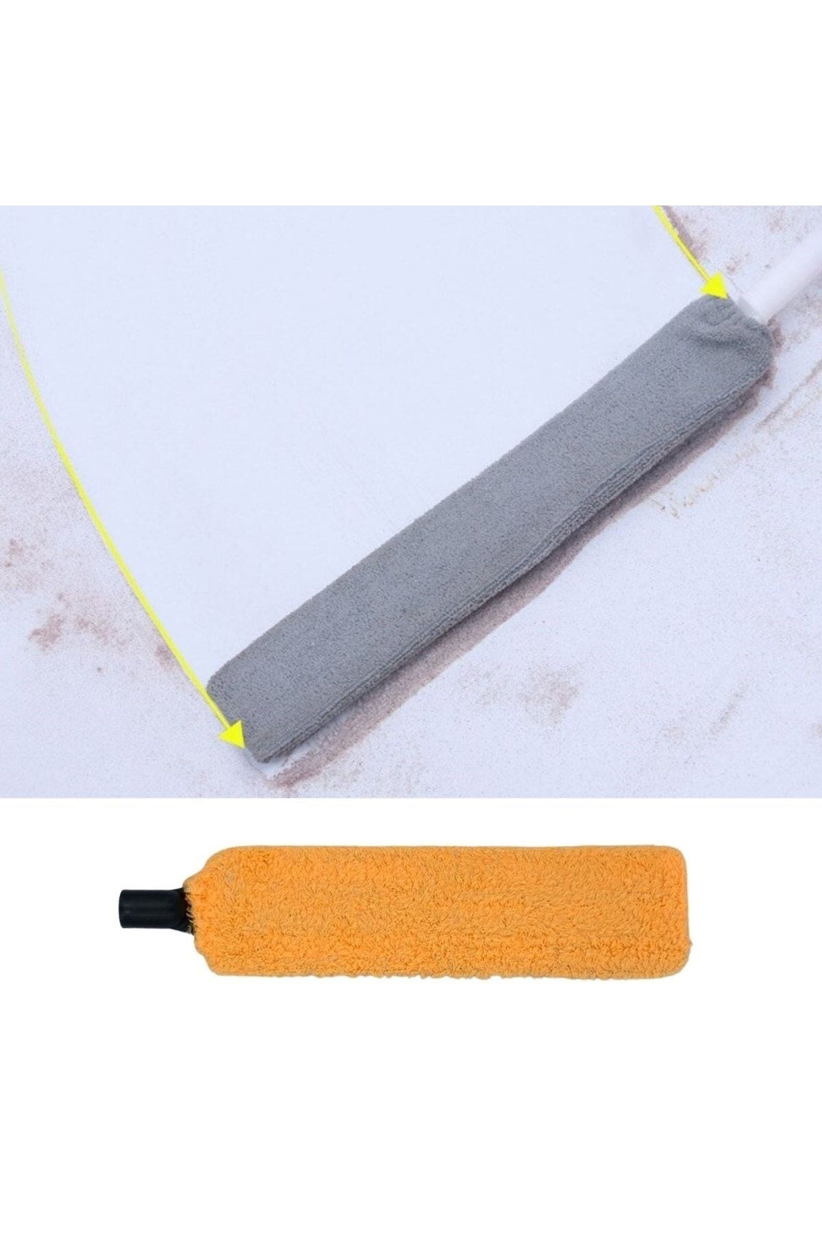 MAGİTOPTAN-Recessed Surface Cleaning Mop Dusting Brush with Handle Microfiber Head 4
