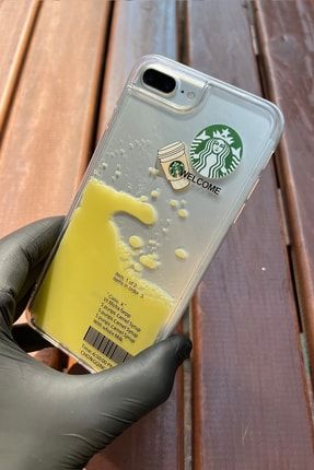 Iphone 7 Plus - 8 Plus Uyumlu Sulu Starbucks Latteli Kılıf 78PLSSTRBCKS1