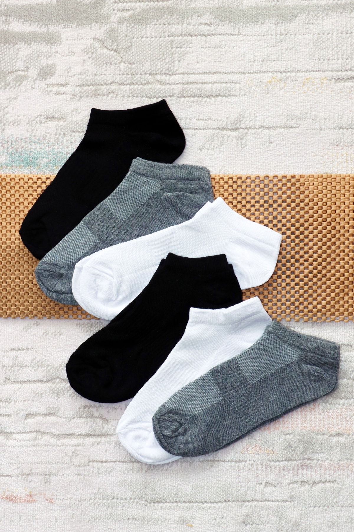 Sensu Iç Giyim File Örgü Unisex 6 Lı Patik Çorap Crp2162