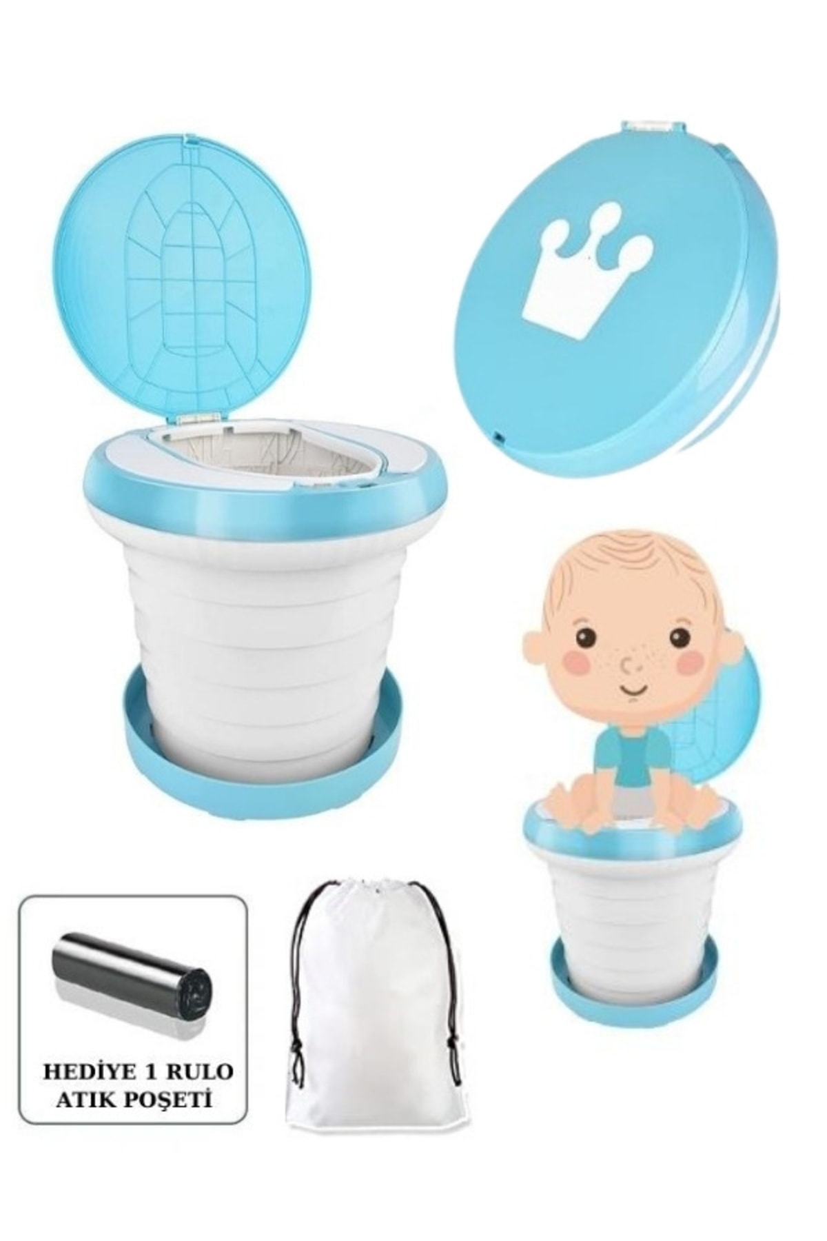 MooieBaby's Katlanabilir Çocuk Tuvaleti Plus,çok Fonksiyonlu Alıştırma Tuvaleti
