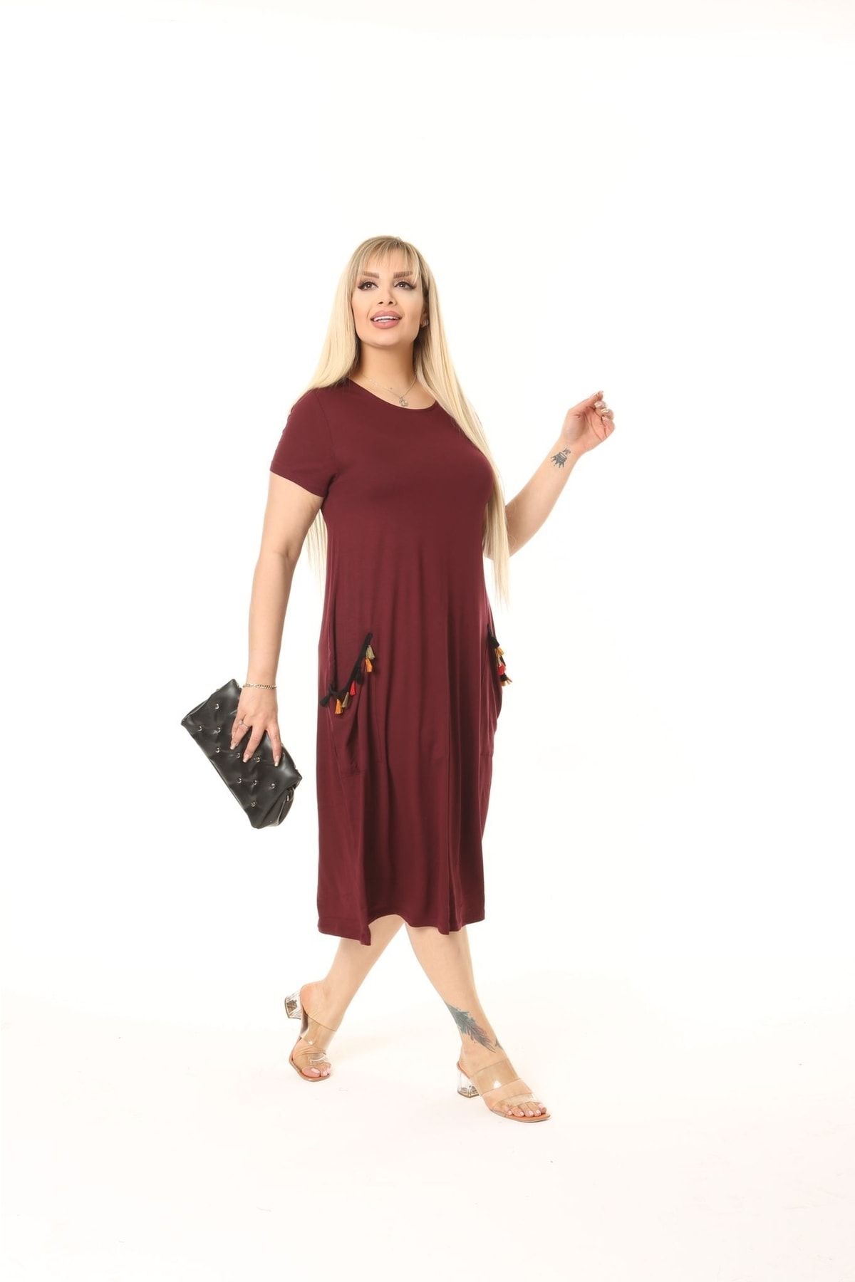Plus size loose fitting dresses sales