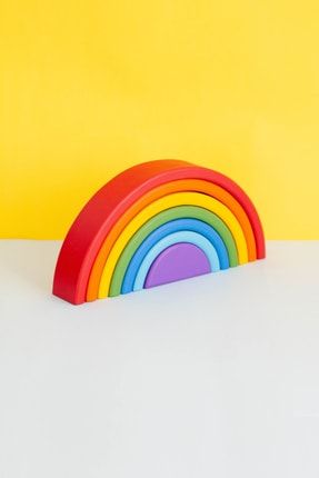 Wooden Rainbow (montessori,sıralama,gökkuşağı,eğitici Oyuncak) PGSR202206