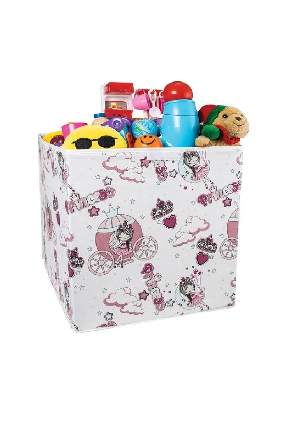 ModernAVM Cutie Jucării Tesatura Cu Capac 40 X 40 X 45 Cm Roz - One Size