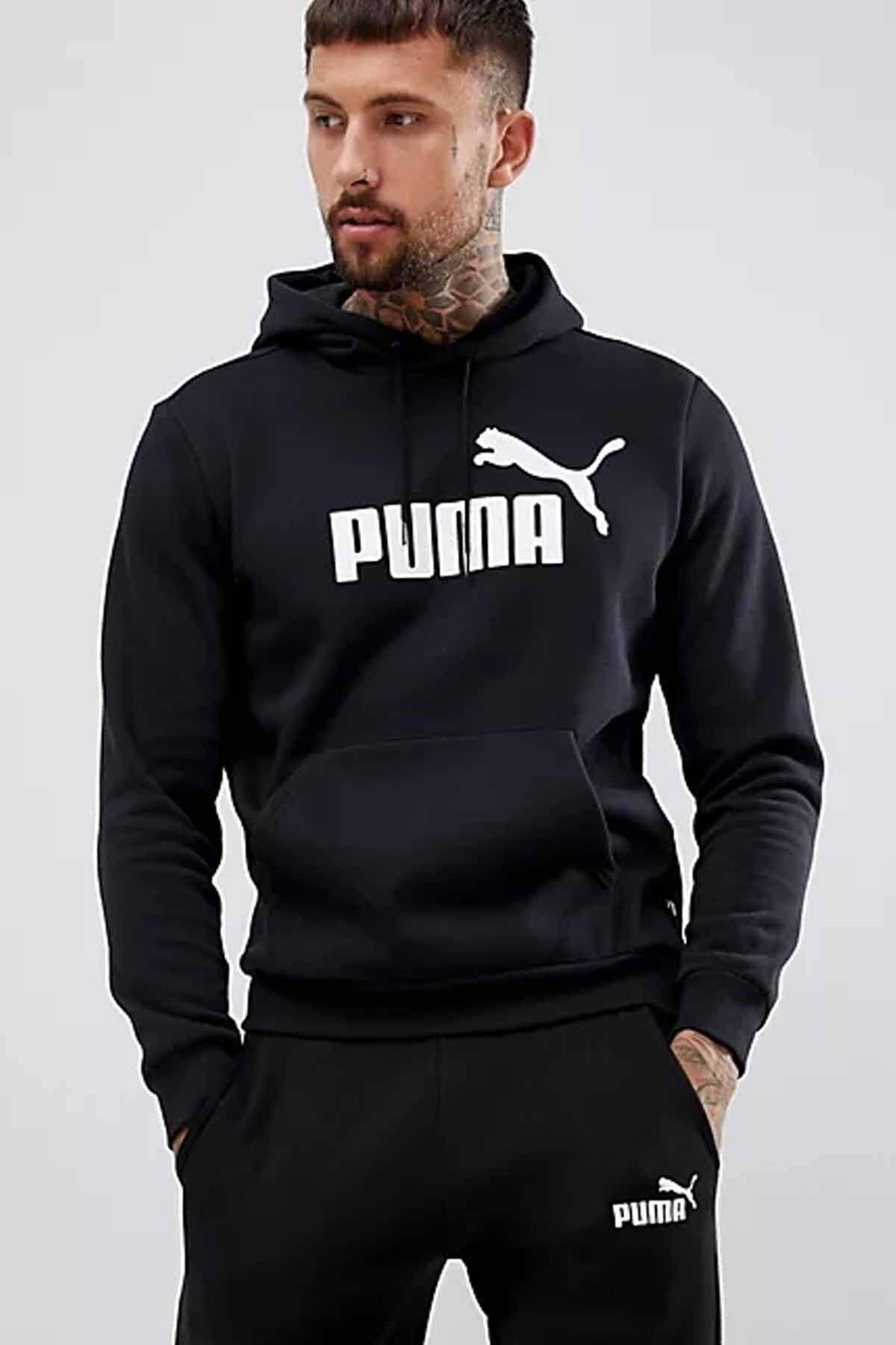 Puma Ess Big Logo Hoodie Erkek Sweatshirt 586688 01 Black Fiyatı, Yorumları  - Trendyol