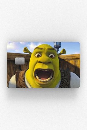 Shrek Ağzı Açık - Çipli Kart Kaplama Stickerı HPN-3123
