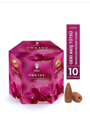 Orkide Geri Akış Tütsü Şelale Konik Backflow Incense Cones 10 Adet / Pieces GERİ AKIŞ 10