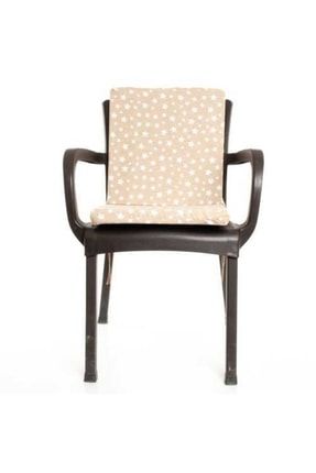 Bej Yıldız Desenli Sandalye Minderi 4'lü MERTM000470