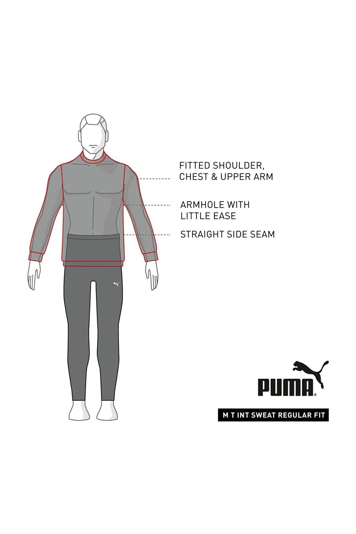سویشرت مردانه خاکستری پوما | ALIDEN-20162 اورجینال - تصویر 3