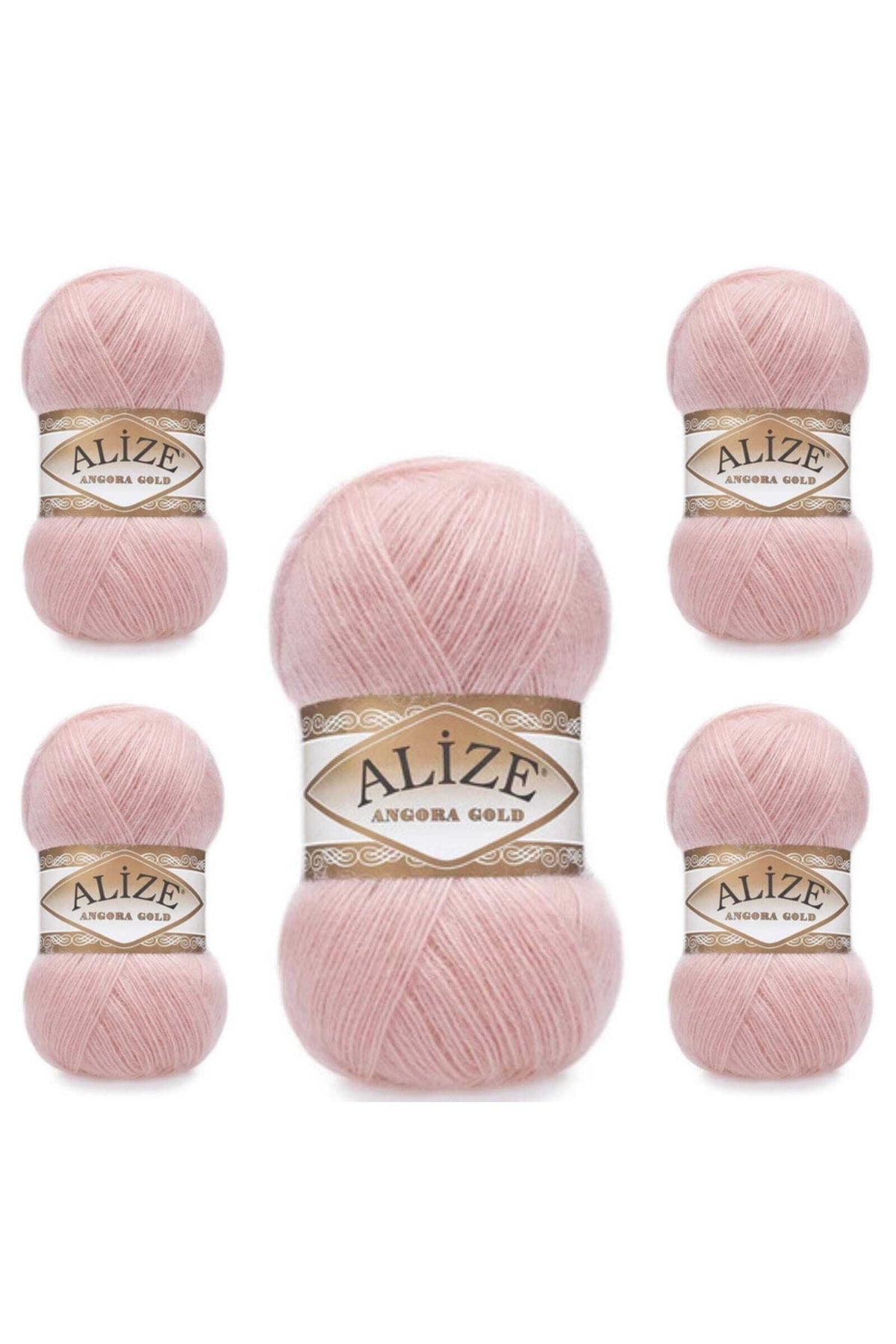 Ayzen Home Angora Gold Hand Knitting Lanyard 5 Pieces Package Color No : 363