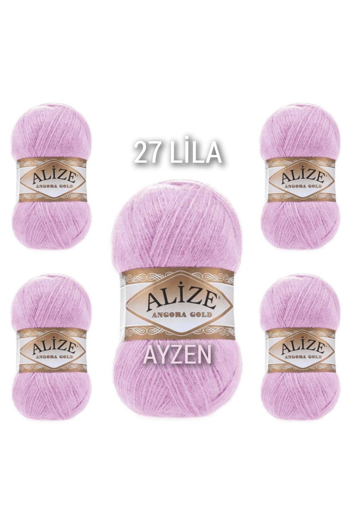 Ayzen Home Angora Gold Hand Knitting Lanyard 5 Pack