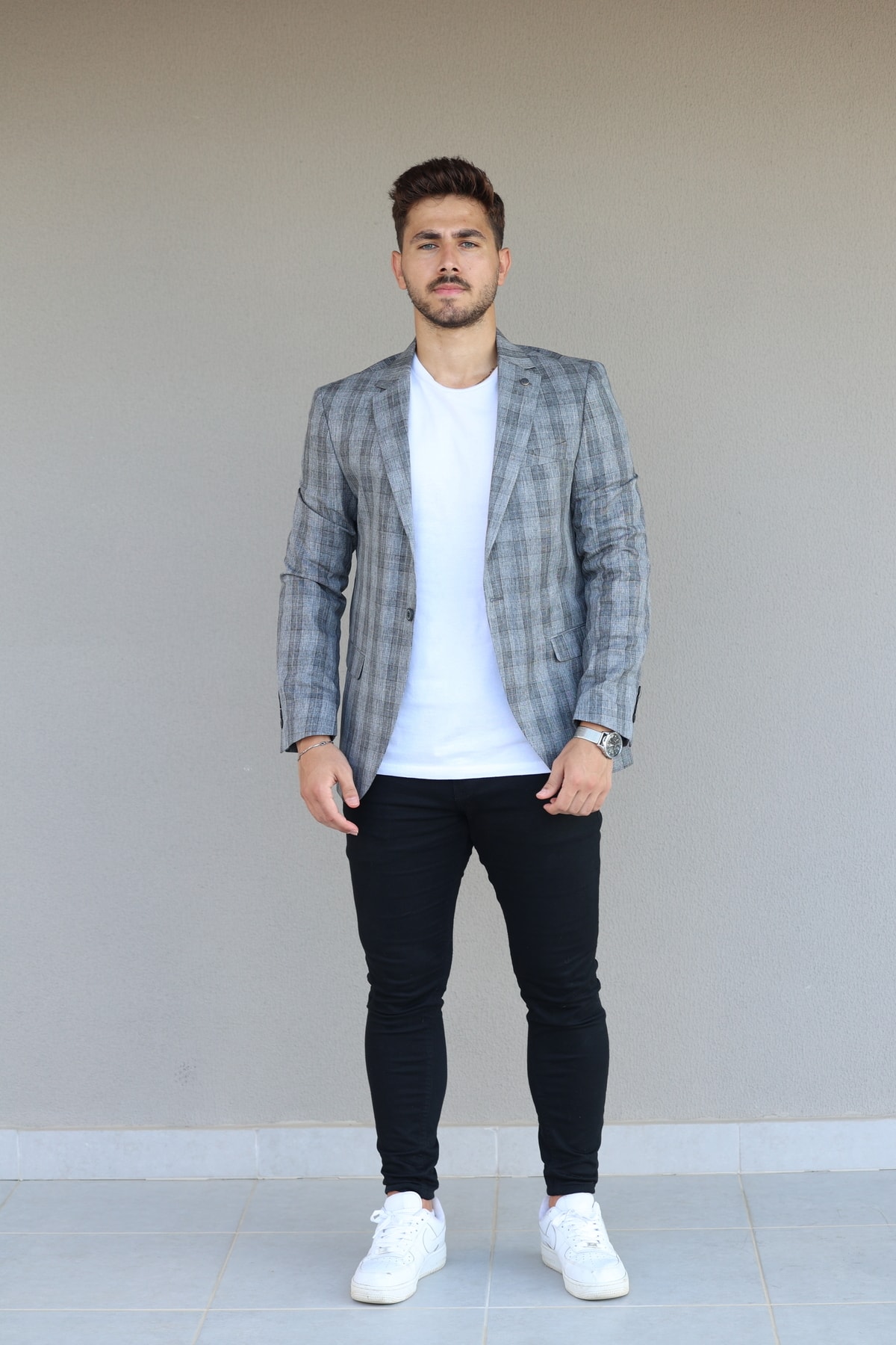 ژاکت مردانه خاکستری Luisero | 1233 اورجینال - تصویر 2