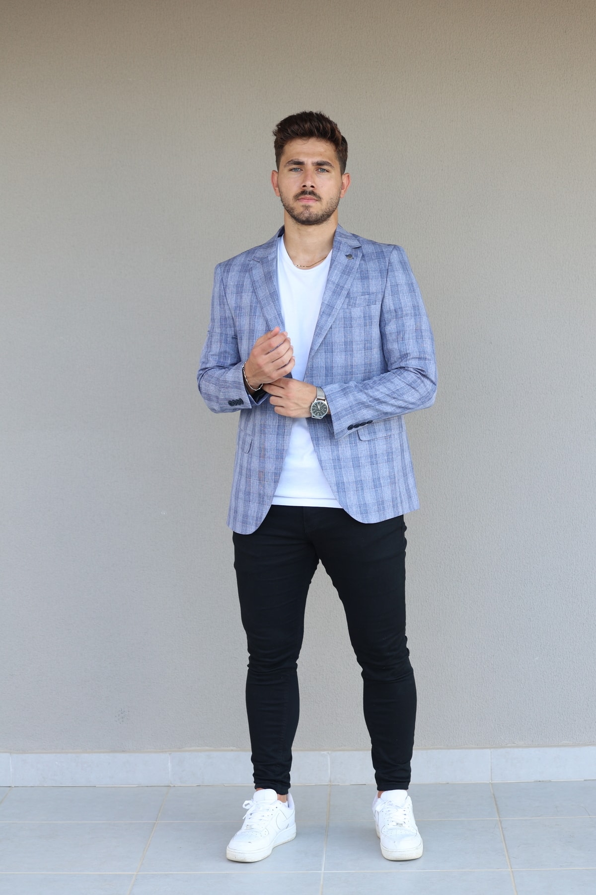 ژاکت مردانه آبی Luisero | 1233 اورجینال - تصویر 7